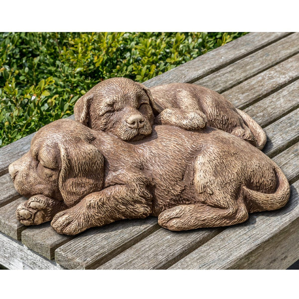 Nap Time Puppies Garden Statue - Outdoor Art Pros