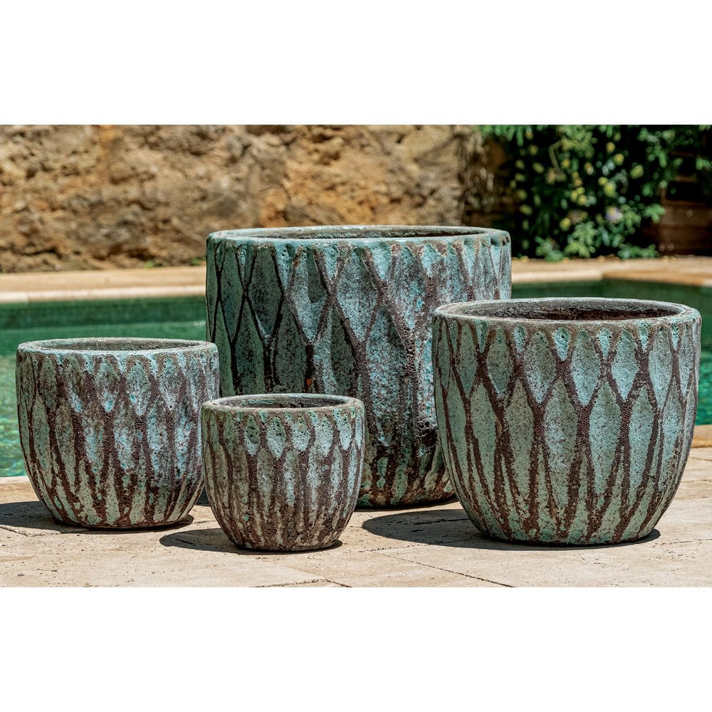 Navigli Planter Nested Set of 4 | Glazed and Terra Cotta Collection