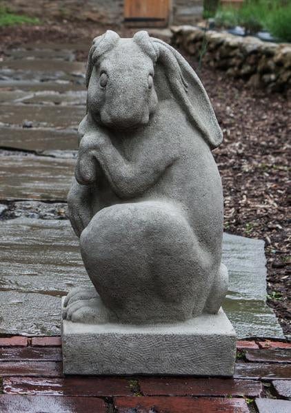 Newport Rabbit Facing Left Cast Stone Garden Statue