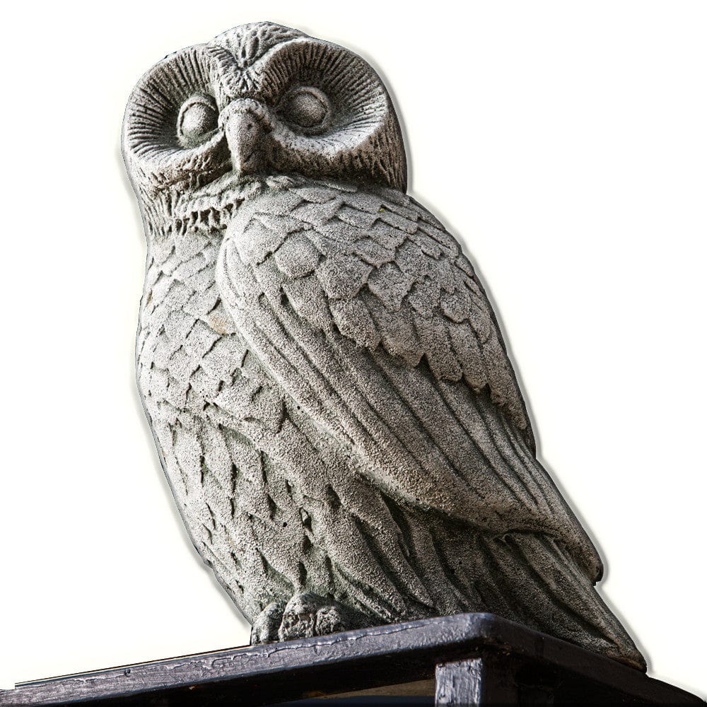Night Owl Cast Stone Garden Statue - Outdoor Art Pros