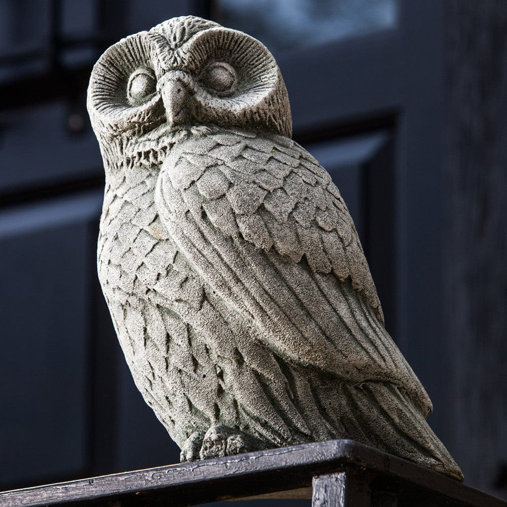 Night Owl Cast Stone Garden Statue - Outdoor Art Pros