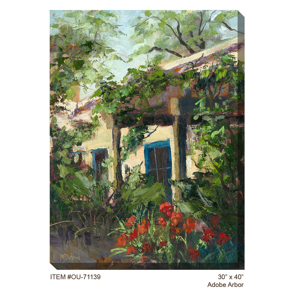 Adobe Arbor Outdoor Canvas Art - Outdoor Art Pros