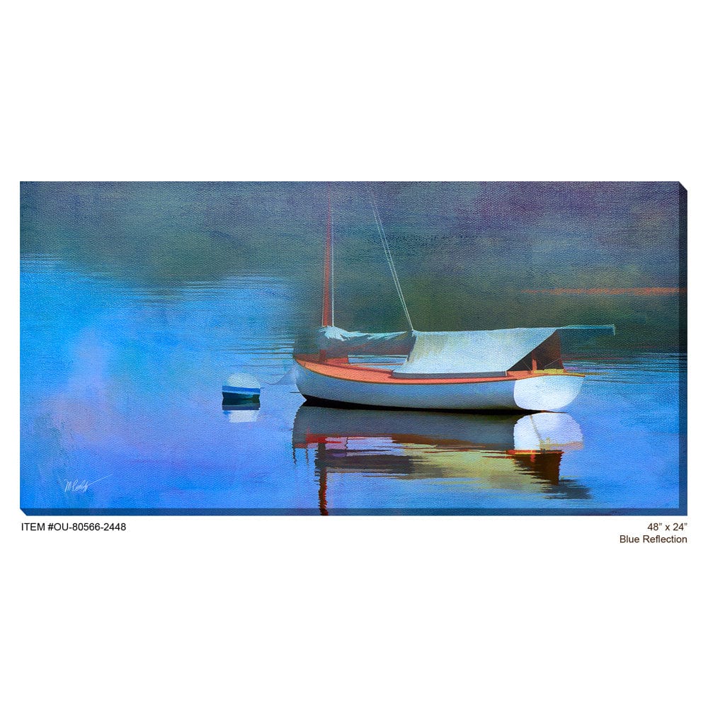 Blue Reflection Outdoor Canvas Art - Outdoor Art Pros