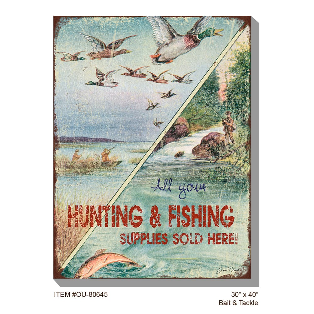 Bait and Tackle Outdoor Canvas Art - Outdoor Art Pros