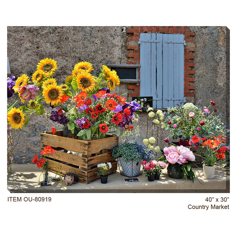 Country Market Outdoor Canvas Art - Outdoor Art Pros