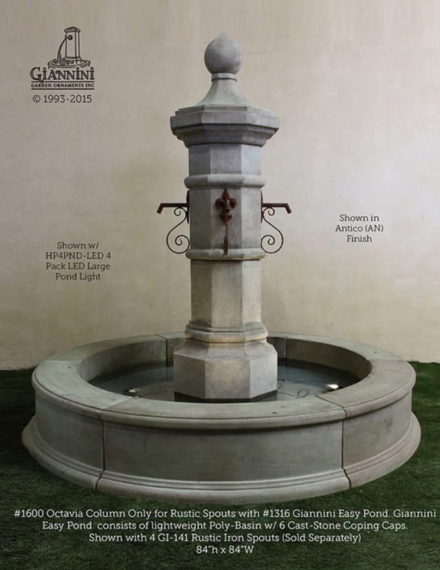 Octavia Outdoor Garden Fountain in Easy Pond - Outdoor Art Pros