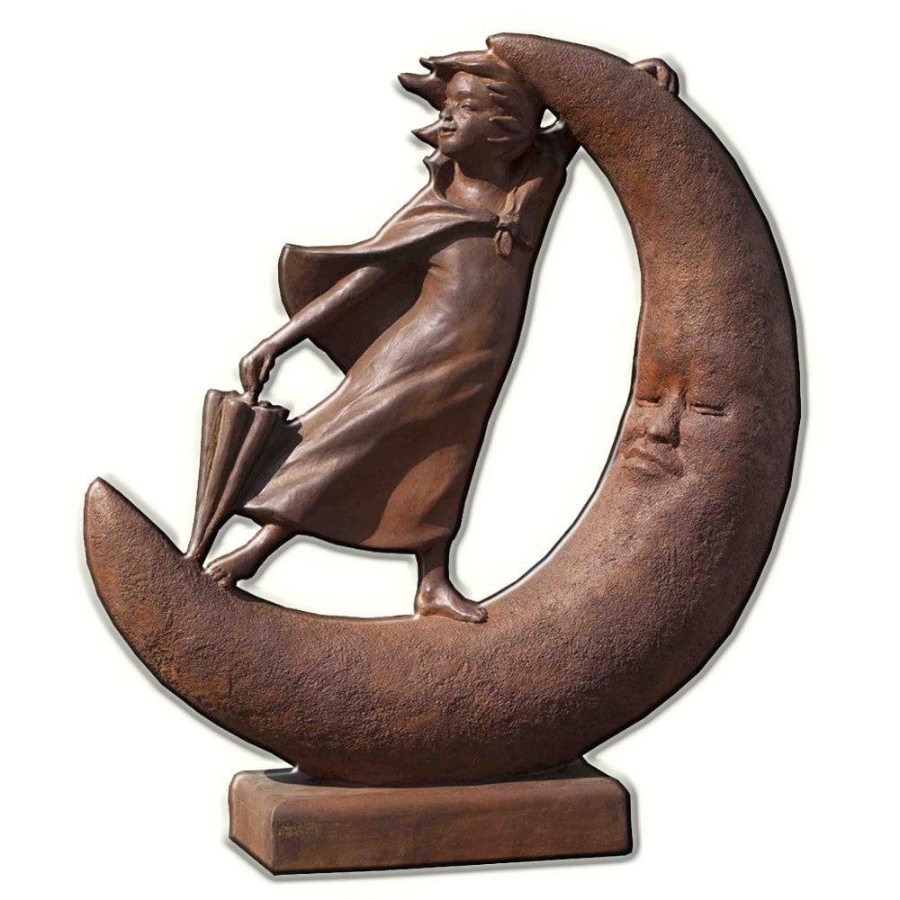 Once Upon a Moon Cast Stone Garden Statue - Outdoor Art Pros