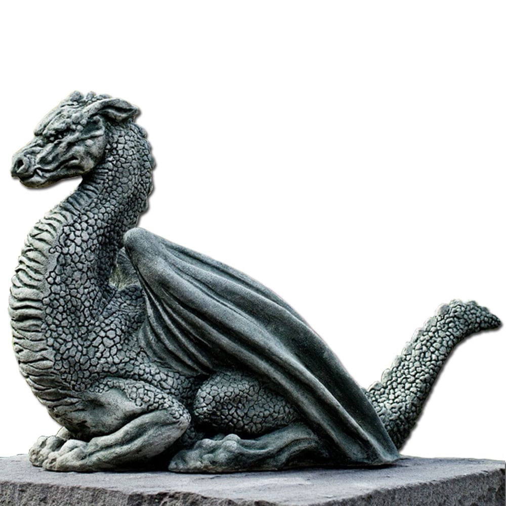 Pelath Dragon Cast Stone Statue - Outdoor Art Pros
