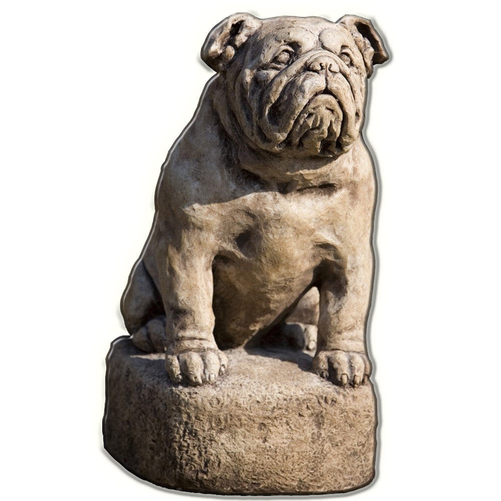 Petey the Bull Dog Cast Stone Garden Statue | Dog Statue 