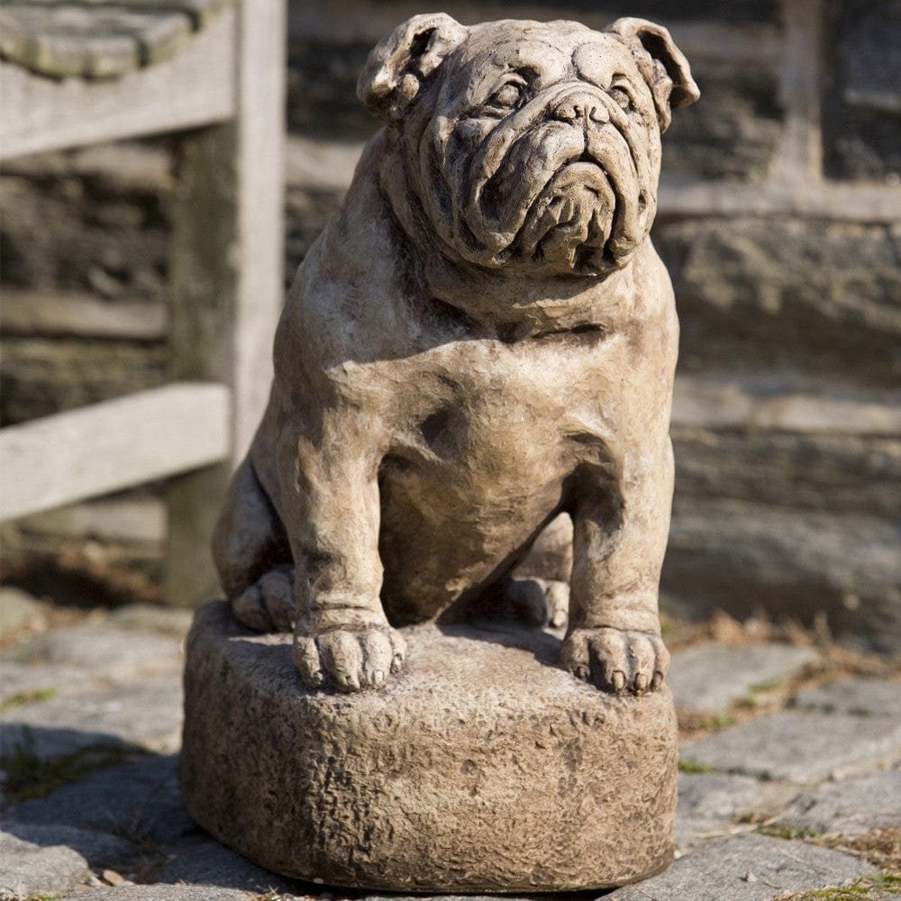 Petey the Bull Dog Cast Stone Garden Statue | Dog Statue 