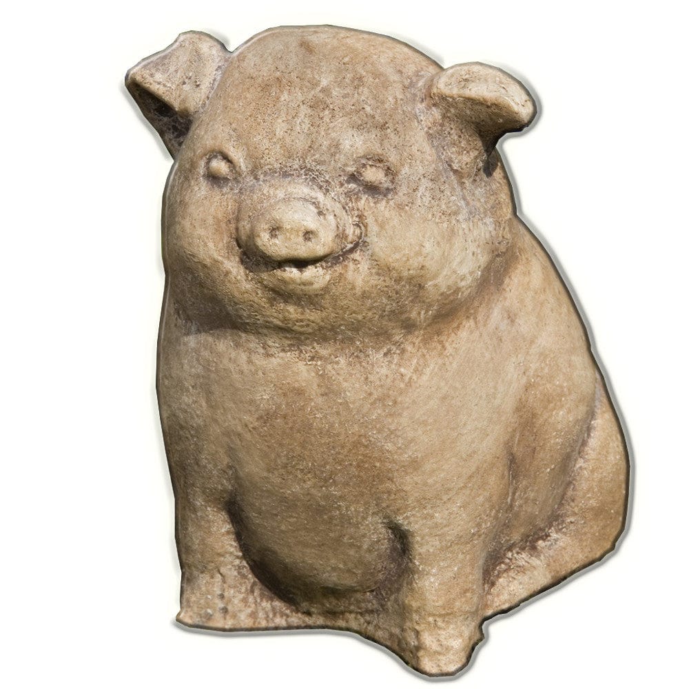 Piglet Cast Stone Garden Statue - Outdoor Art Pros