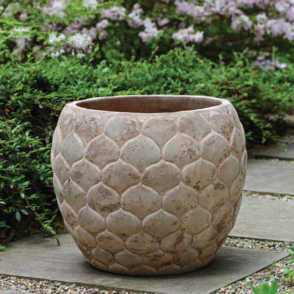 Pina Planter - Set of 3 in Antico Terra Cotta - Outdoor Art Pros