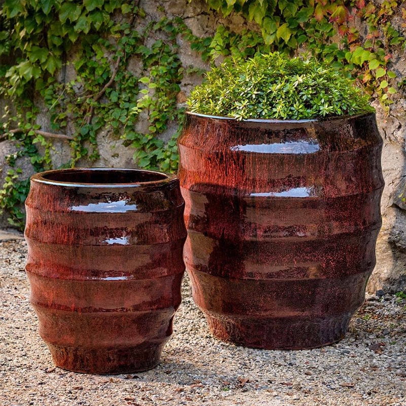 Pomerol Planter Set of 2 in Bordeaux Finish - Outdoor Art Pros