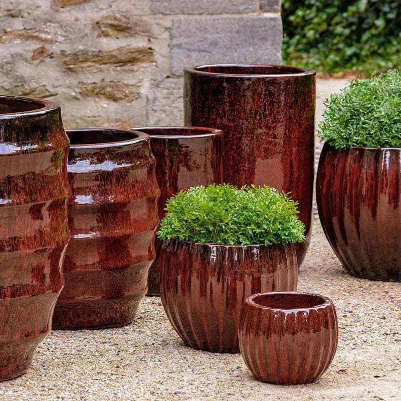 Pomerol Planter Set of 2 in Bordeaux Finish - Outdoor Art Pros