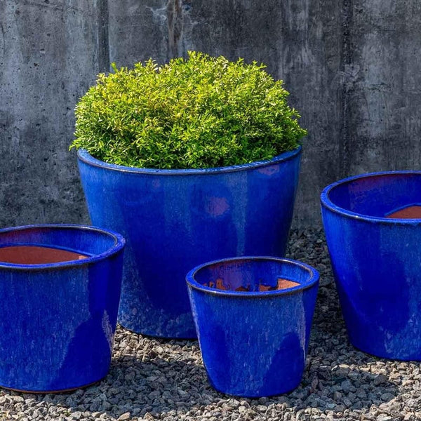 Riviera Blue Portale Planter Set of 4 - Outdoor Art Pros