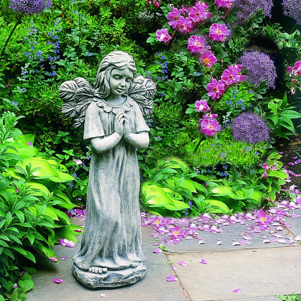 Praying Angel Garden Statue - Outdoor Art Pros