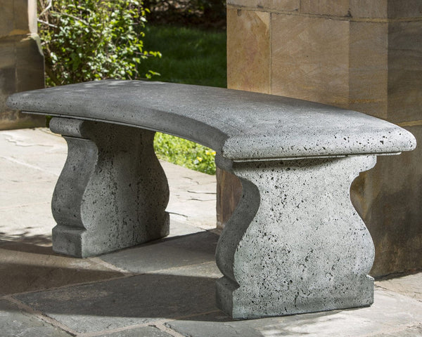 Provencal Curved Garden Bench - Outdoor Art Pros