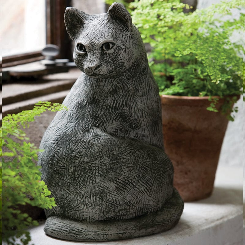 Prowl Cat Cast Stone Garden Statue - Outdoor Art Pros