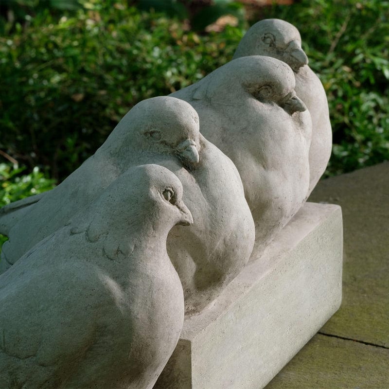 Quartet Birds Cast Stone Garden Statue - Outdoor Art Pros