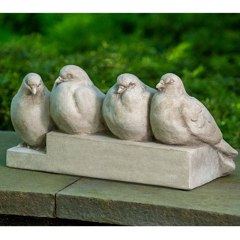 Quartet Birds Cast Stone Garden Statue - Outdoor Art Pros