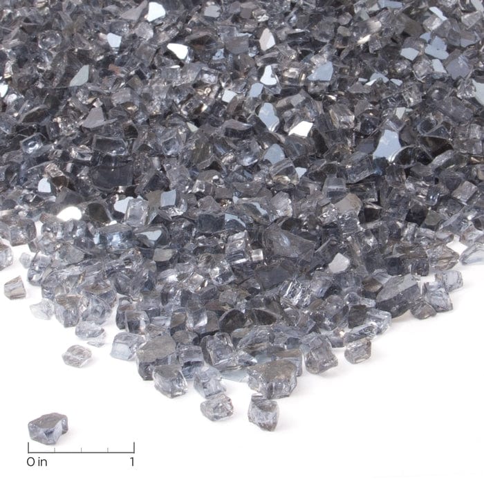 Gray Reflective Fire Glass Filler - Outdoor Art Pros
