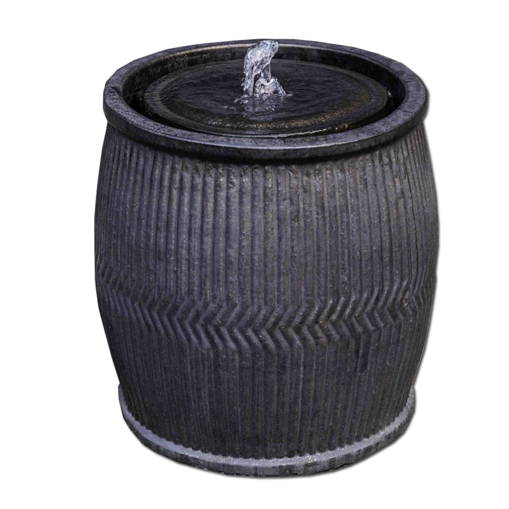 Rain Barrel Fountain - Bronze - Outdoor Art Pros