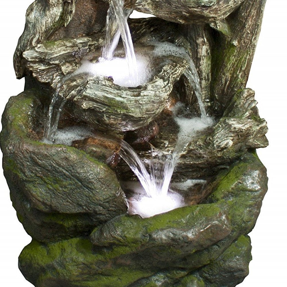 Rainforest Tiered Waterfall Fountain - Outdoor Art Pros