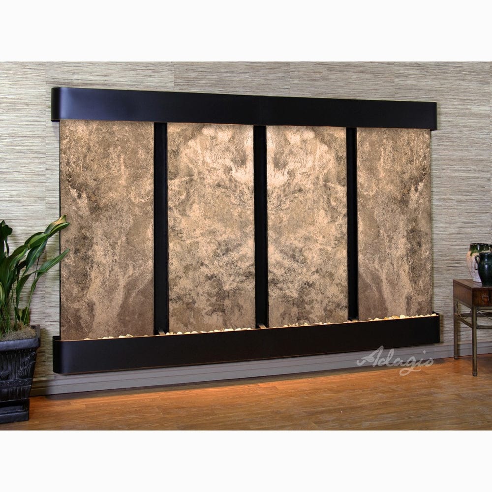 RegalFalls-MagnificoTravertine-BlackenedCopper-Rounded-WhiteLED - Outdoor Art Pros