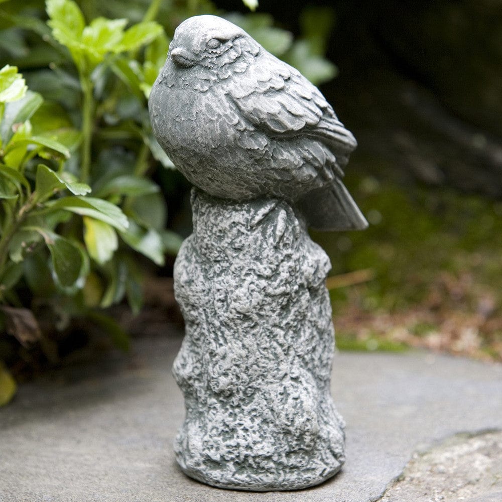 Resting Bird Cast Stone Garden Statue - Outdoor Art Pros