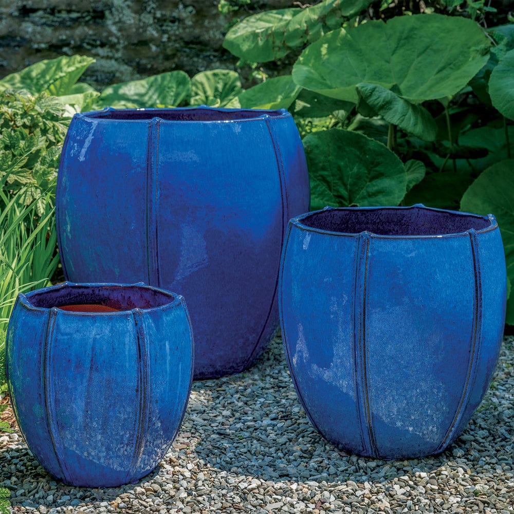 Rib Vault Planter Nested Set of 3 | Glazed Collection