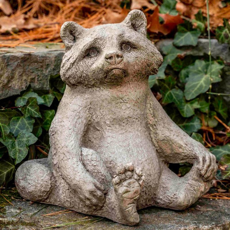 Ricky Racoon Cast Stone Garden Statue - Outdoor Art Pros