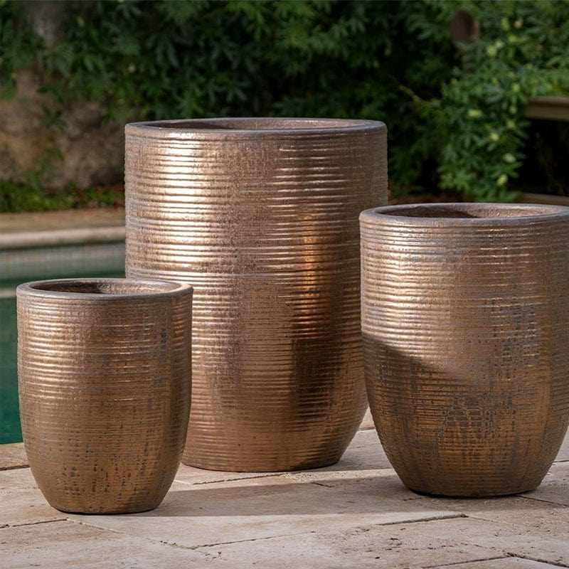 Riga Planter Set of 3 in Bronze Finish - Outdoor Art Pros
