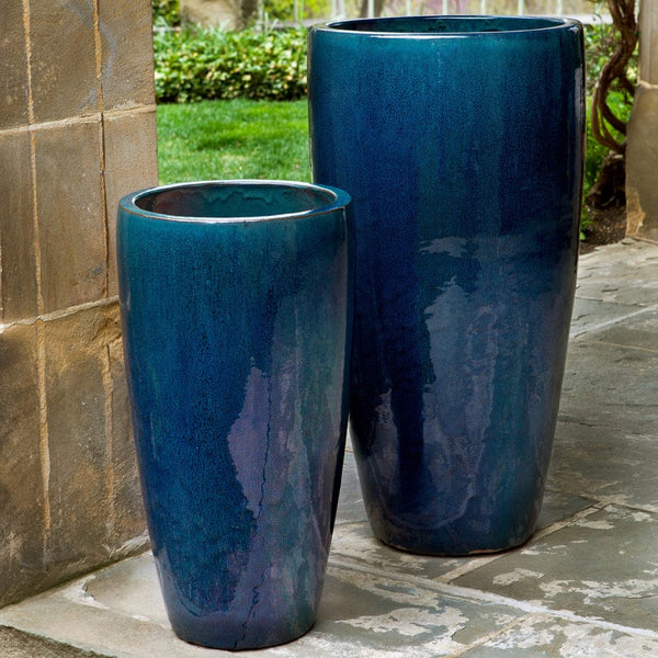 Rioja Planter Set of 2 in Indigo Rain - Outdoor Art Pros