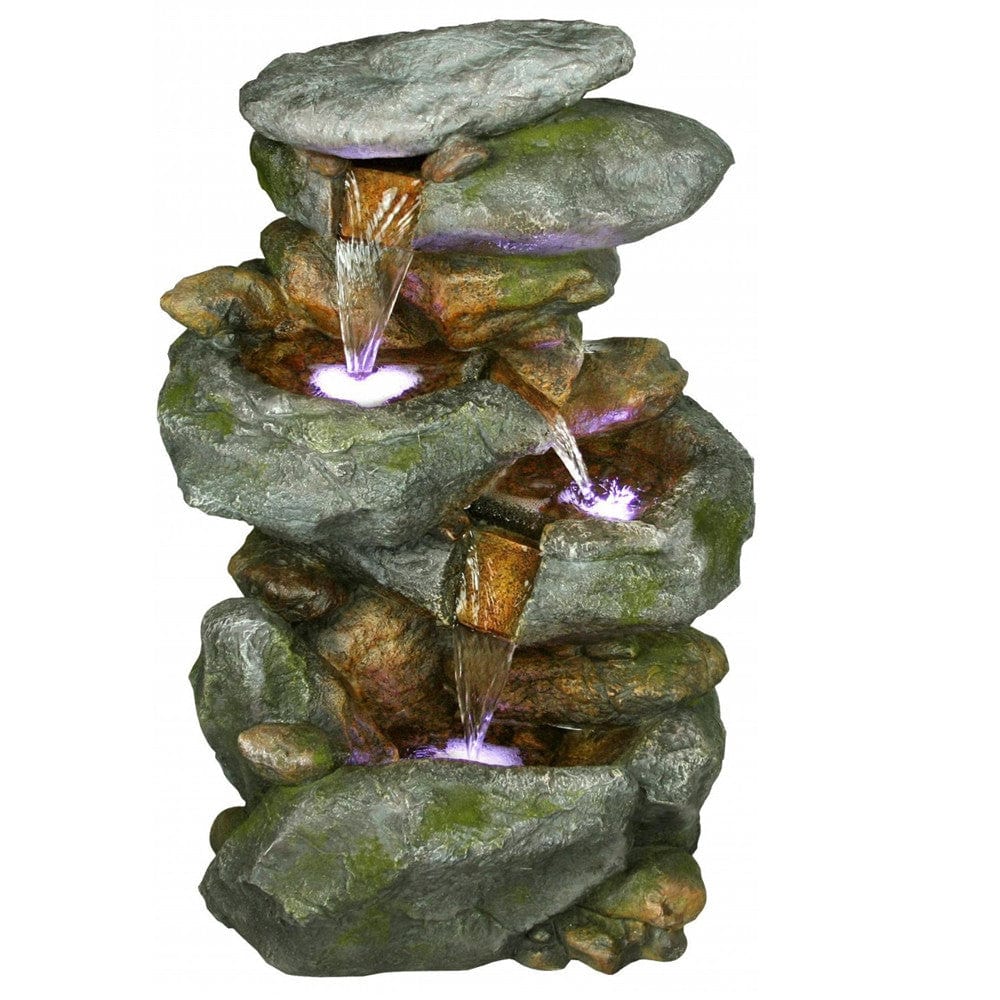 Large Rock Waterfall Fountain -Outdoor Art Pros