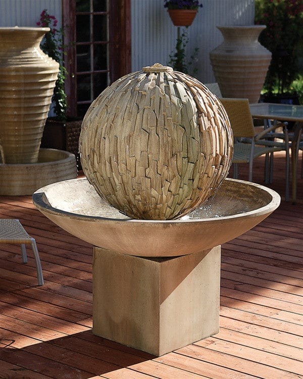Rubix With Riser Garden Water Fountain - Fountains - Outdoor Art Pros