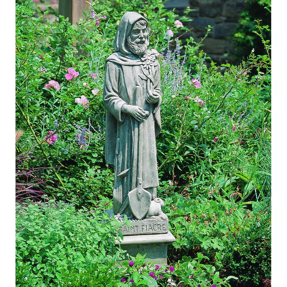 Saint Fiacre 29" Garden Statue - Outdoor Art Pros