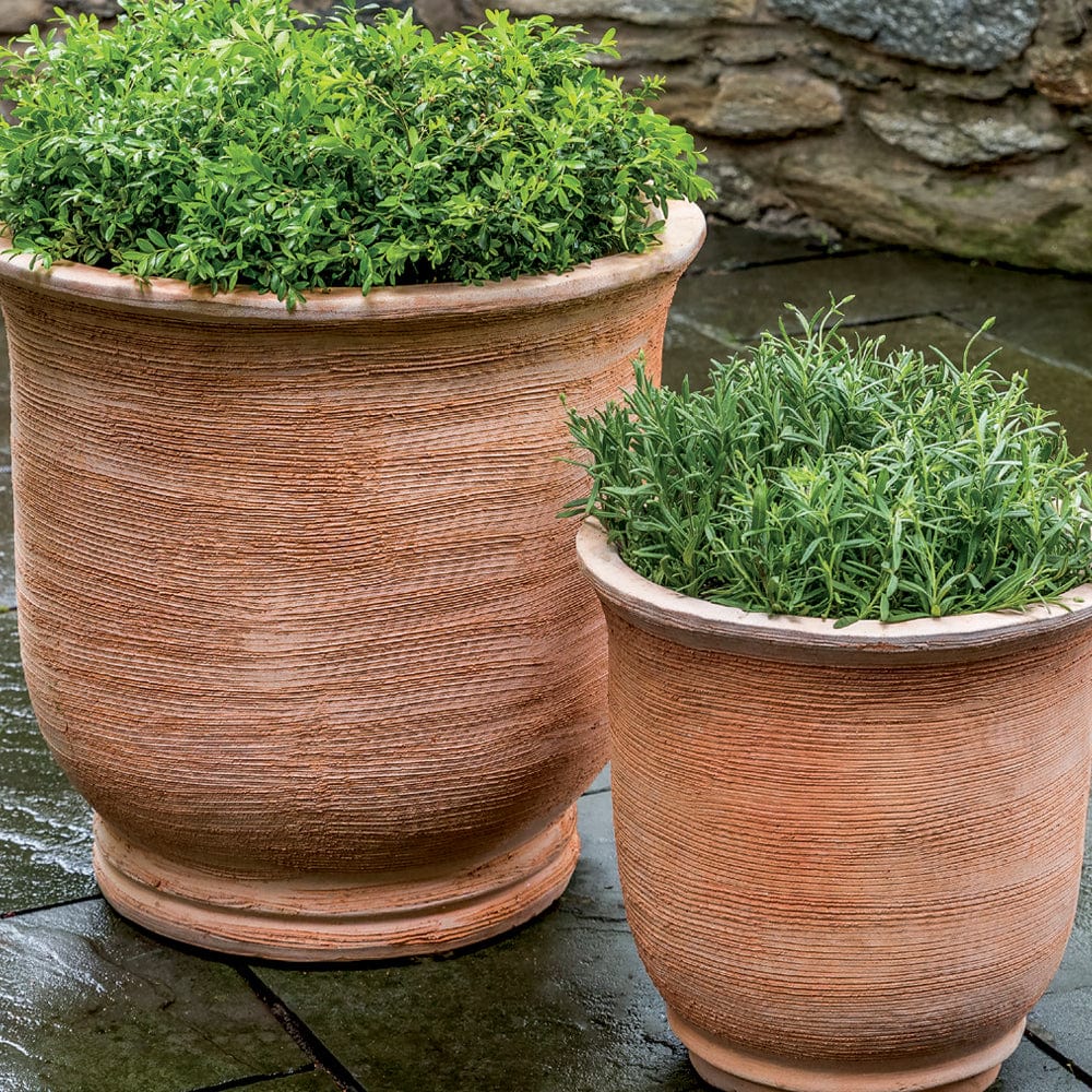 Sami Urn - Set of 2 in Terra Cotta - Outdoor Art Pros