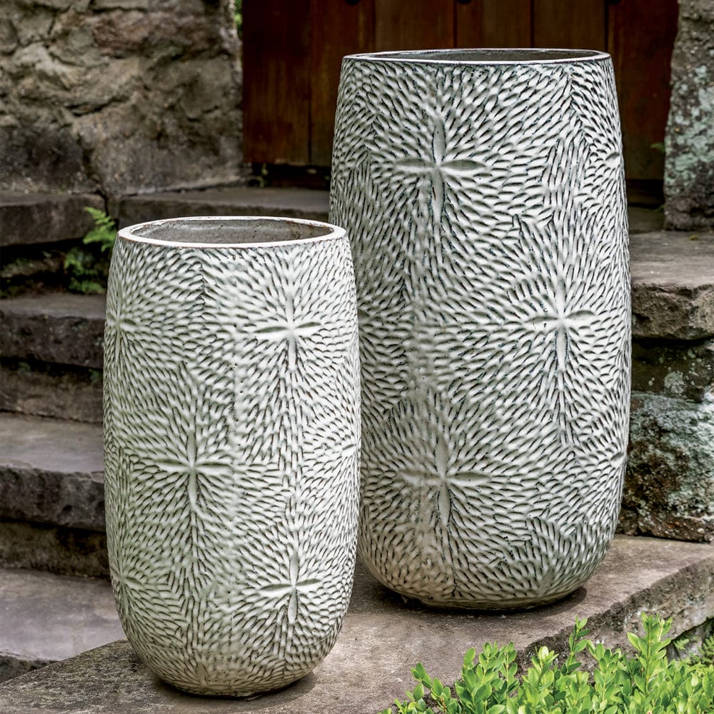 Sand Dollar Tall Planter Nested Set of 2 | Glazed Collection