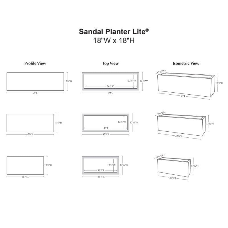 Sandal Planter 591818 Lite | Lite® Collection