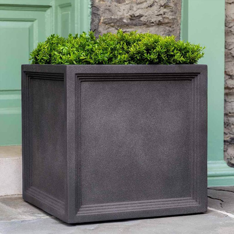 Sandhurst Cube Planter Lite® in Lead Lite - Outdoor Art Pros