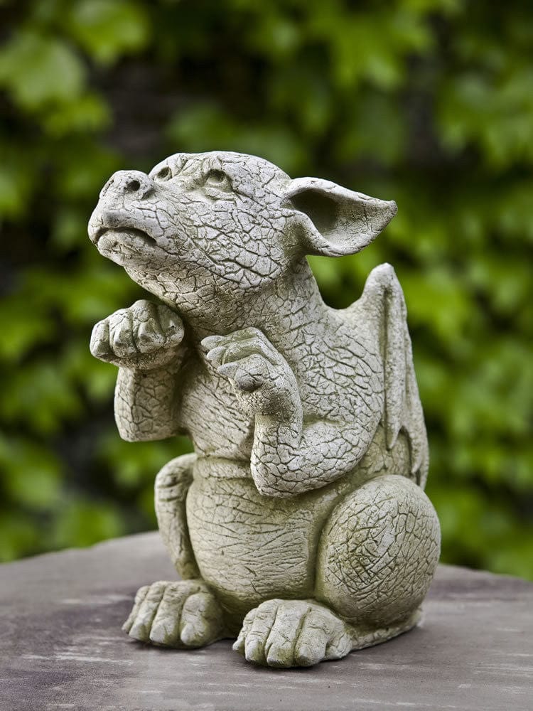Scraps Cast Stone Garden Statue | Dragon Statue