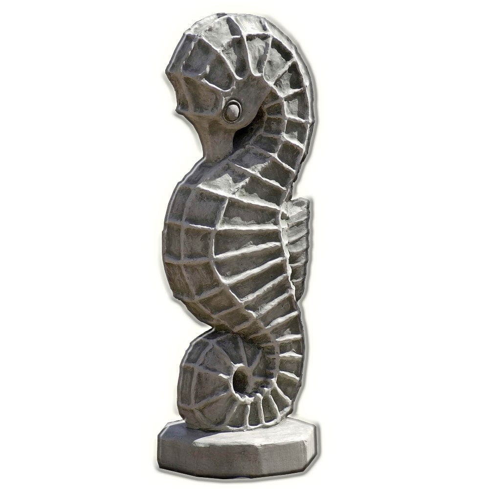 Seahorse Cast Stone Garden Statue - Outdoor Art Pros