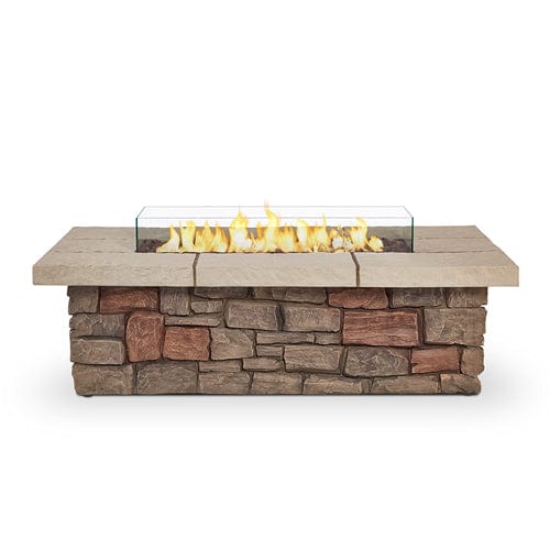 Sedona 52" Rectangle Gas Fire Table - Outdoor Art Pros