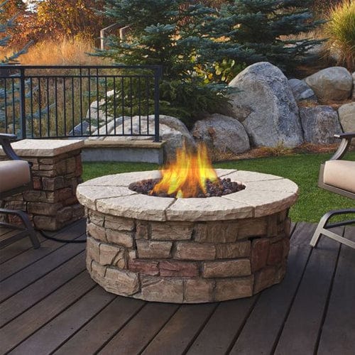 Sedona Round Gas Fire Table - Outdoor Art Pros