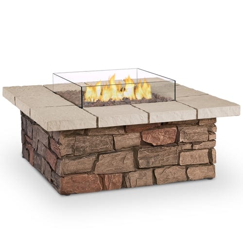 Sedona Square Gas Fire Table - Outdoor Art Pros