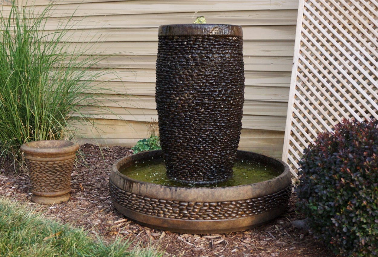 Shimmering Stones Garden Fountain - Outdoor Art Pros