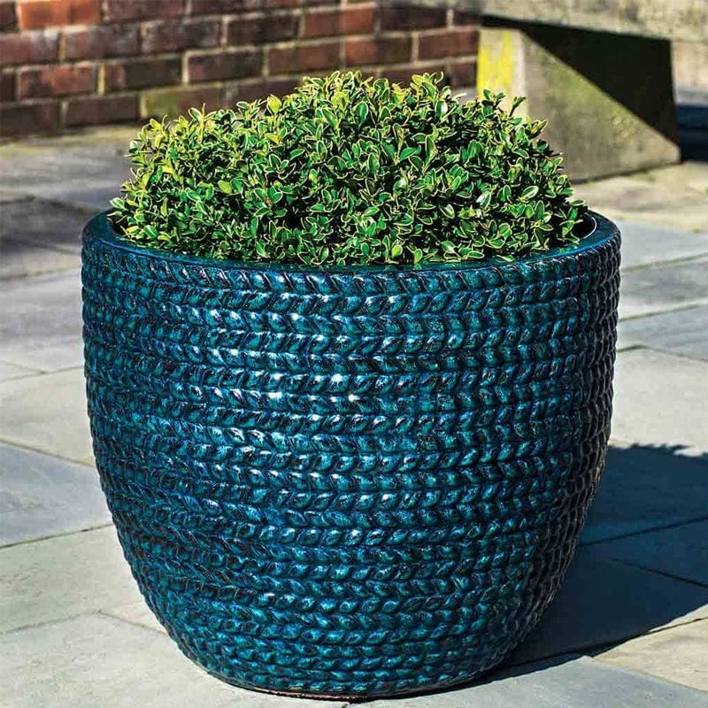 Sisal Weave Planter Set of 3 in Indigo Rain - Outdoor Art Pros