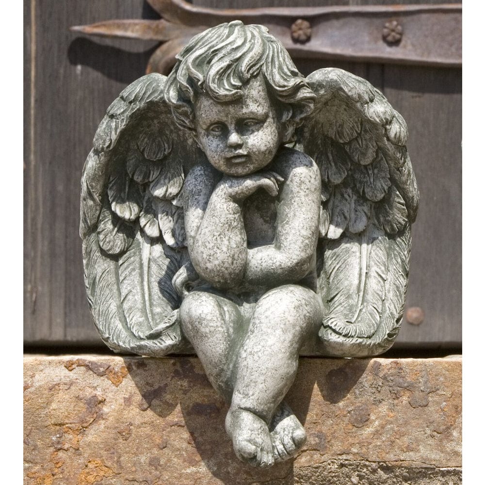 Sitting Cherub Statue-Small - Outdoor Art Pros