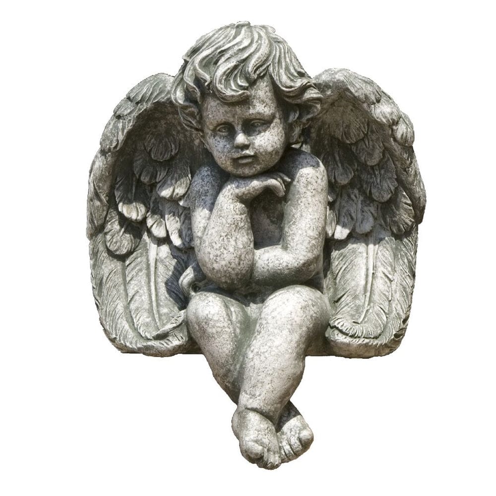 Sitting Cherub Statue-Small - Outdoor Art Pros