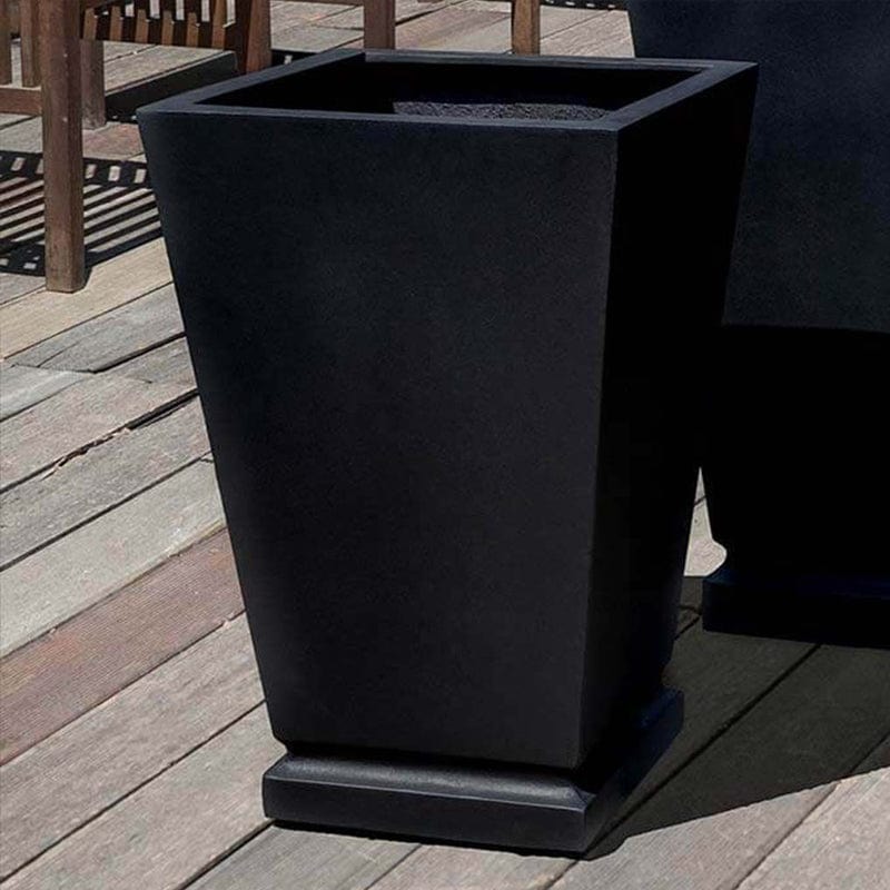 Westmere Planter in Onyx Black Lite - Outdoor Art Pros